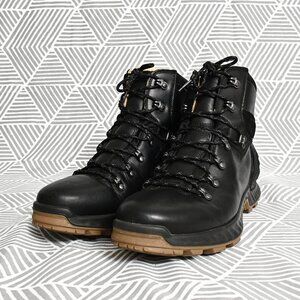 Ecco  Exohike Black Leather Hiking Boots Men's Size 46 USA 12-12.5
